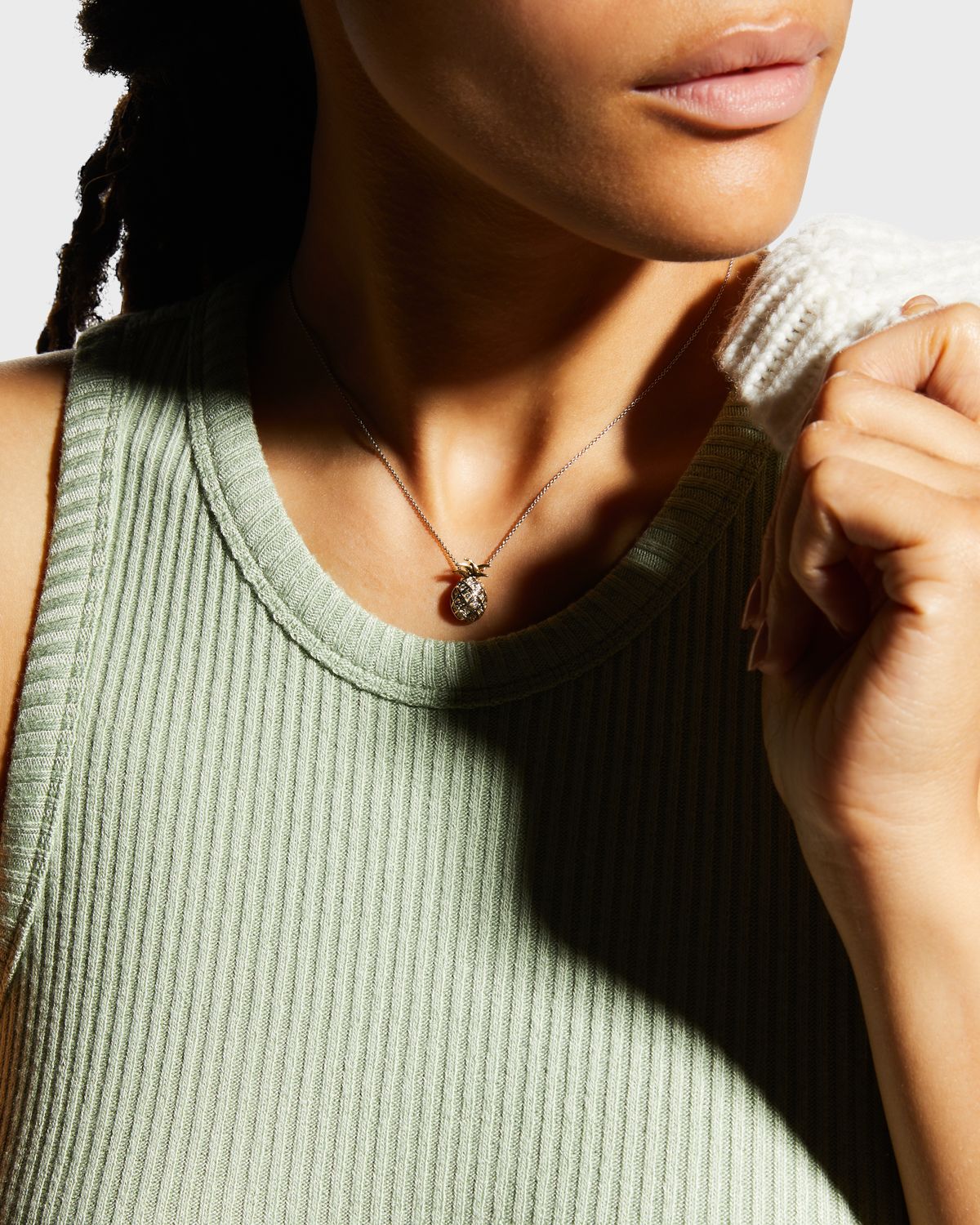 Roberto Coin Pineapple Tiny Treasures Necklace with Diamonds