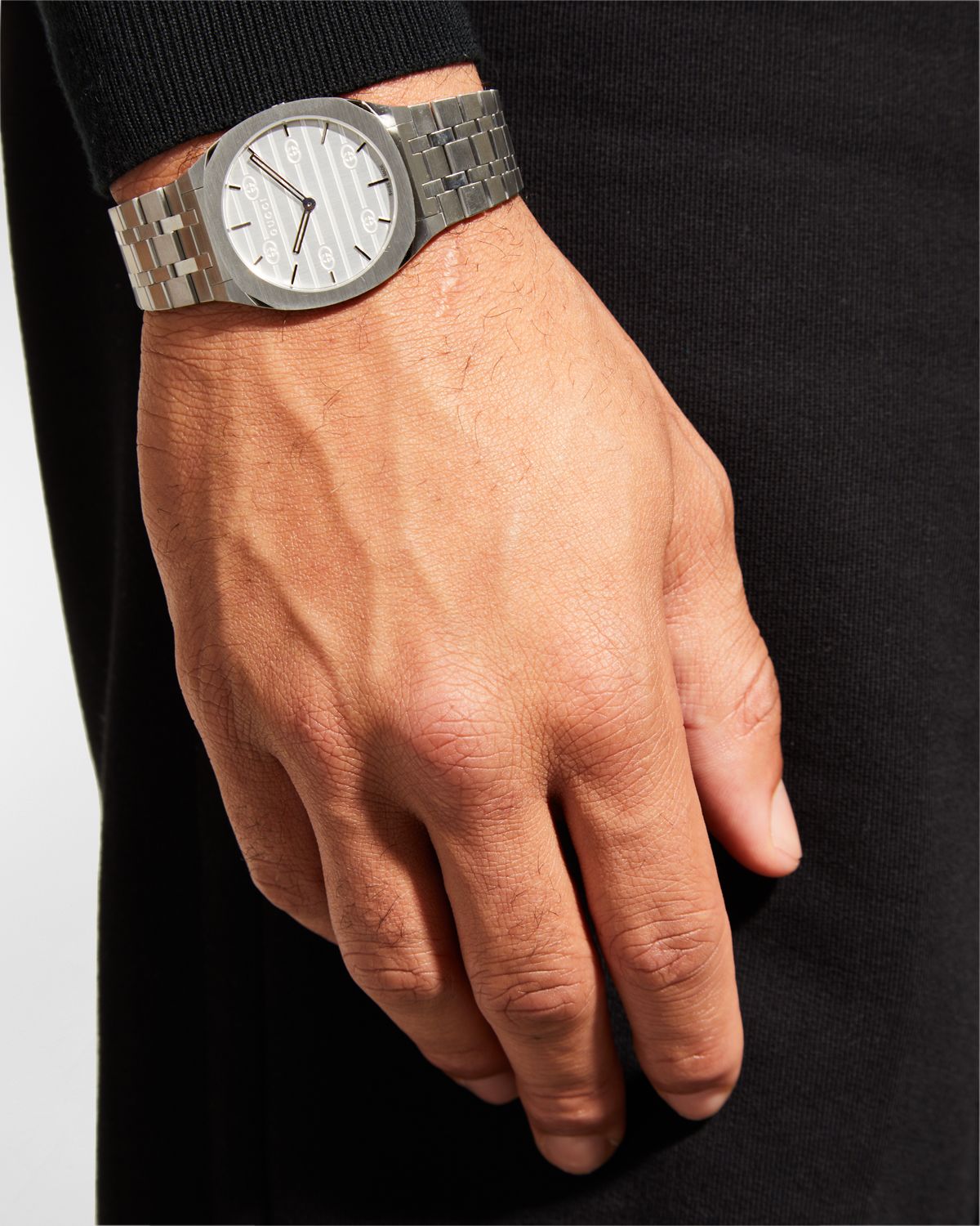 Gucci 25H 34mm Stainless Steel Bracelet Watch