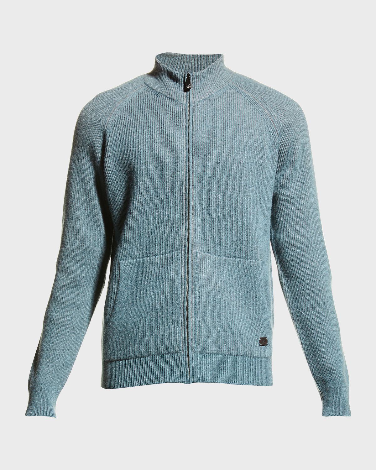 Corneliani Men 's Ribbed Full-Zip Sweater