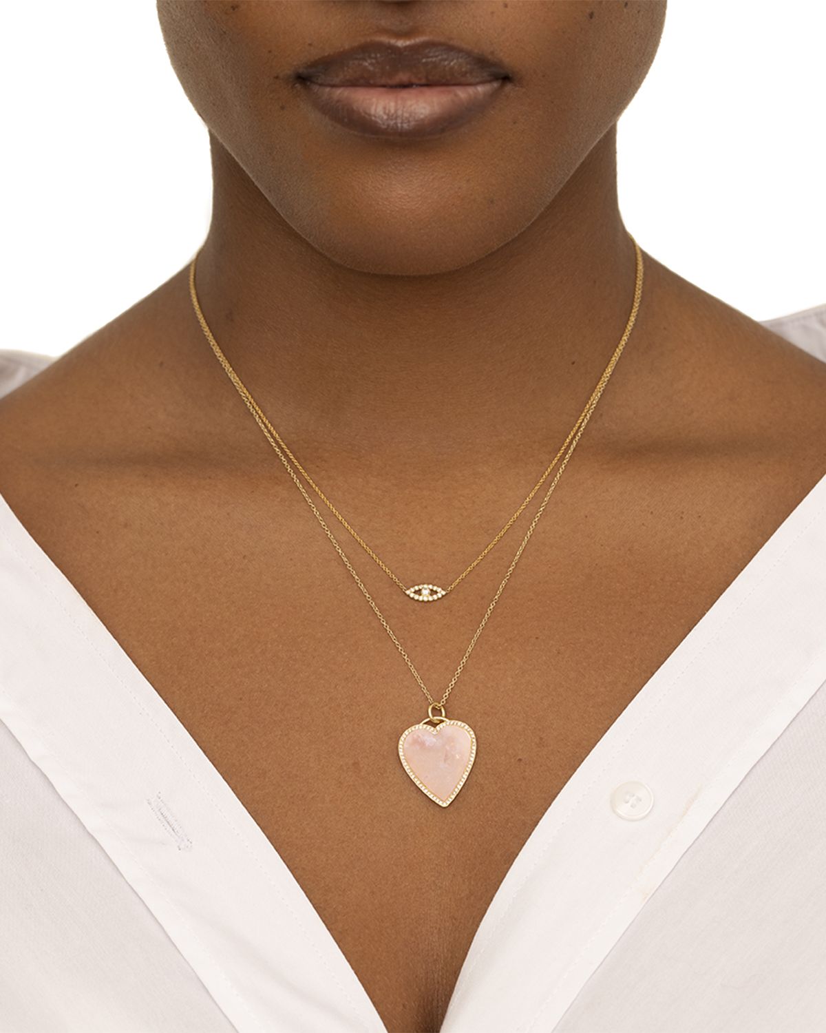 Jennifer Meyer Diamond Open Evil Eye Necklace