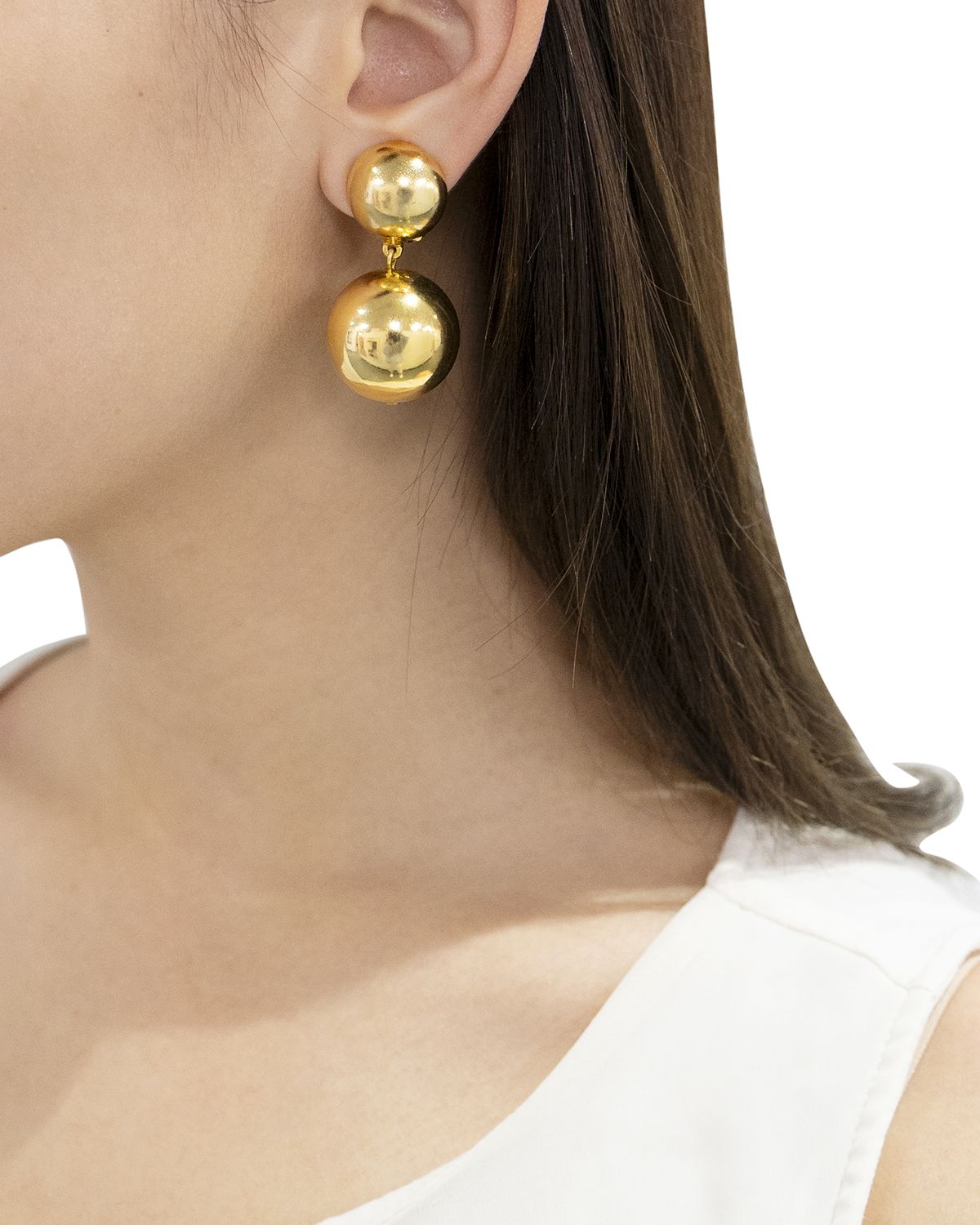 Ben-Amun Gold Ball Clip-On Earrings