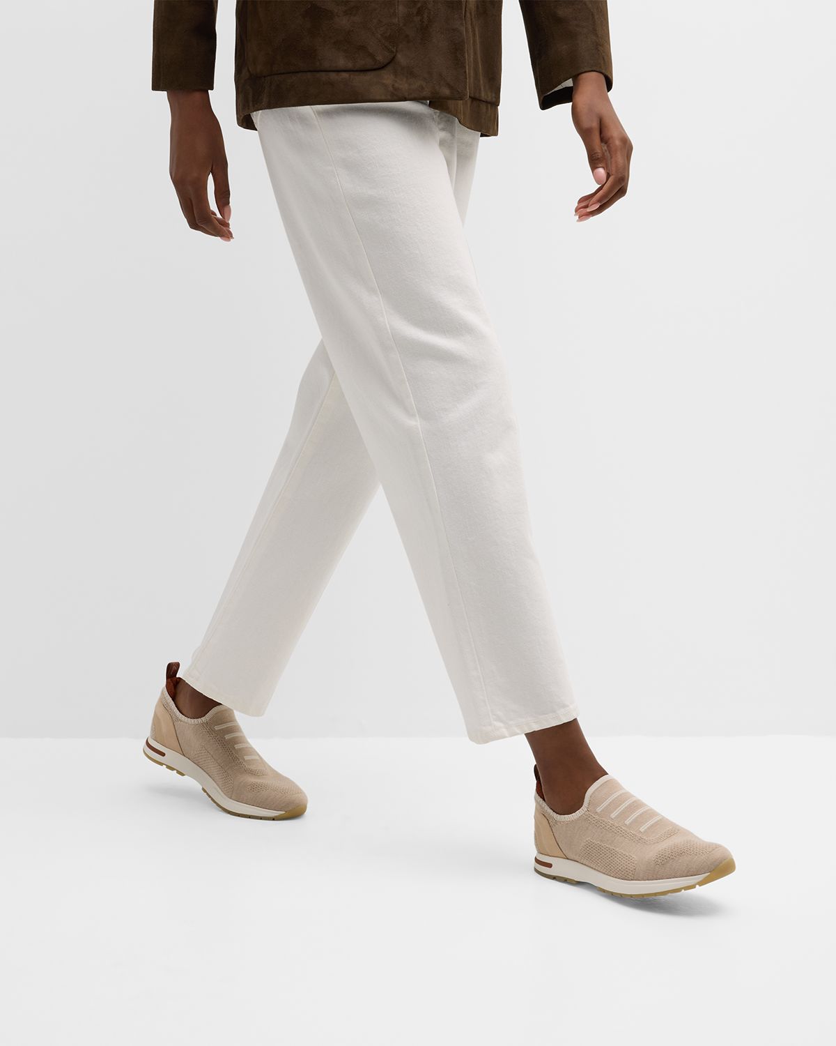 Loro Piana Flexy Knit Slip-On Trainer Sneakers