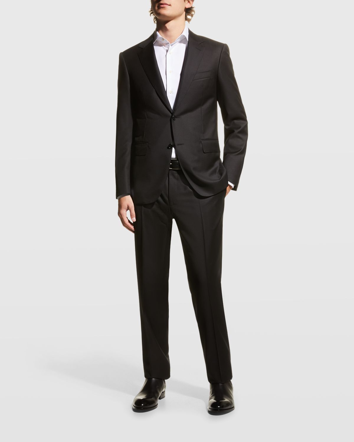 Canali Men 's Solid Wool Two-Piece Suit
