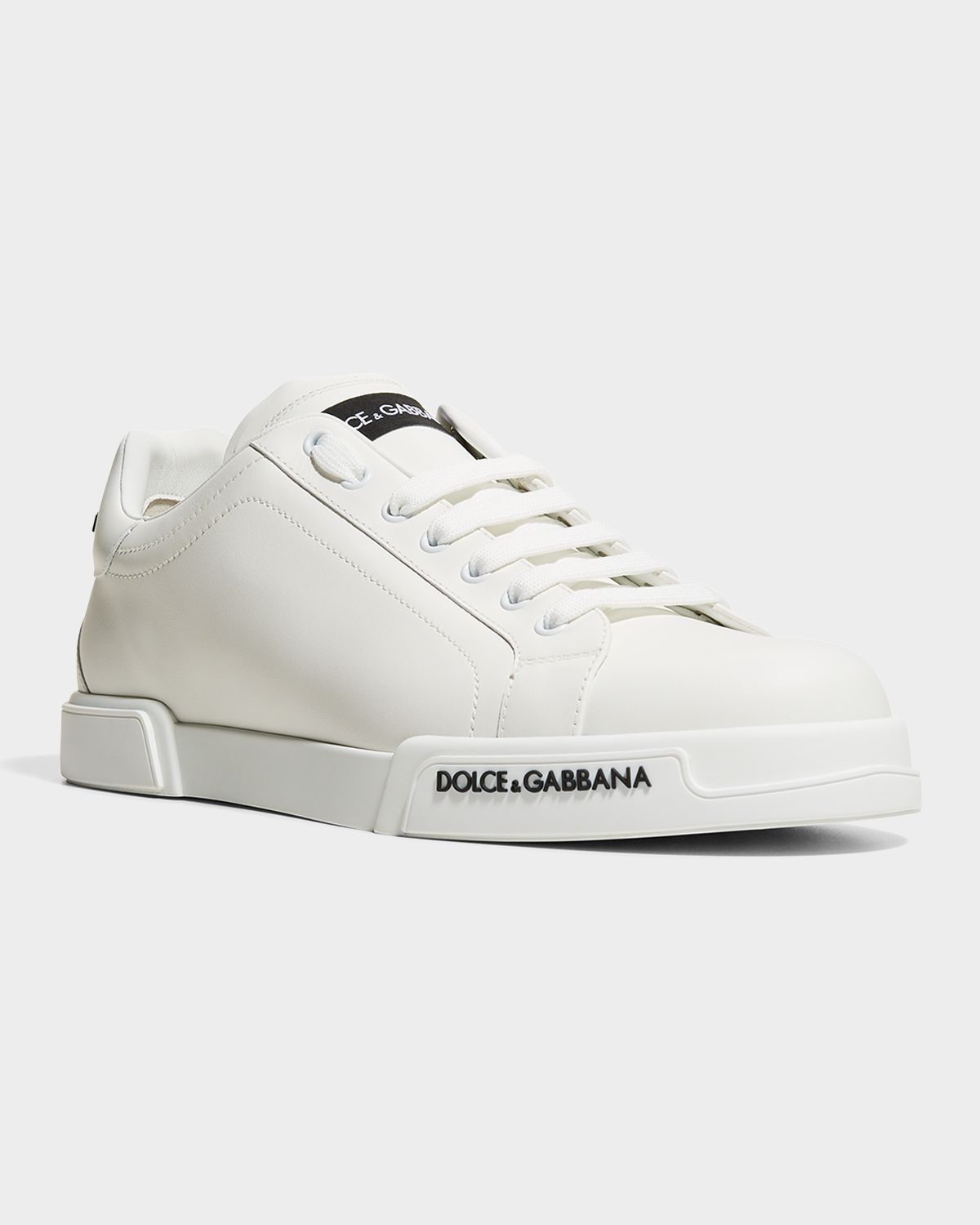 Dolce & Gabbana Men 's Portofino Calf Leather Low-Top Sneakers