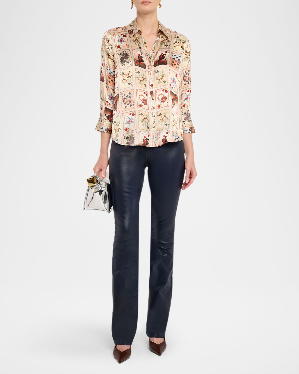 L 'Agence Selma High-Rise Coated Sleek Baby Boot Jeans