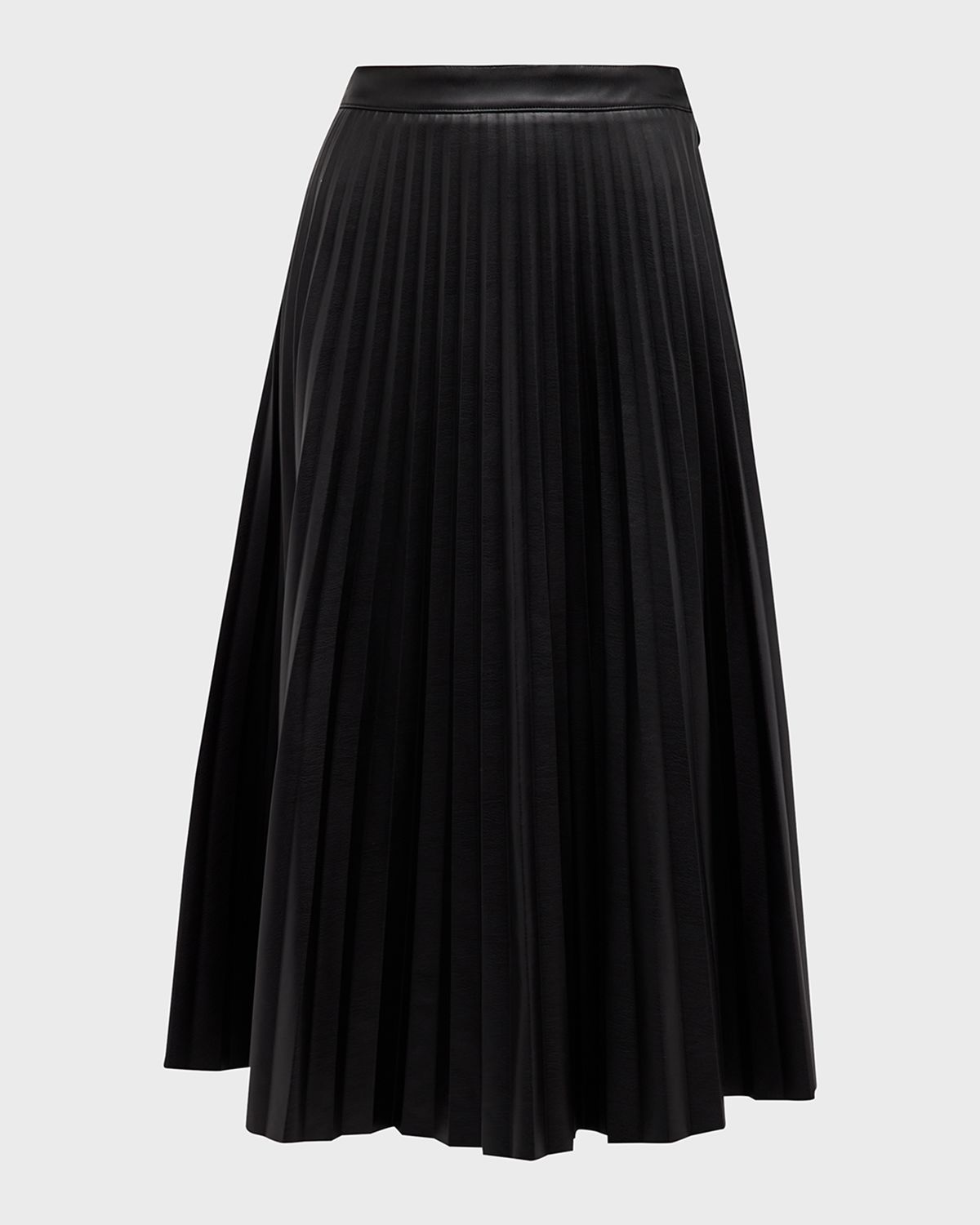 Proenza Schouler White Label Pleated Vegan Leather Midi Skirt