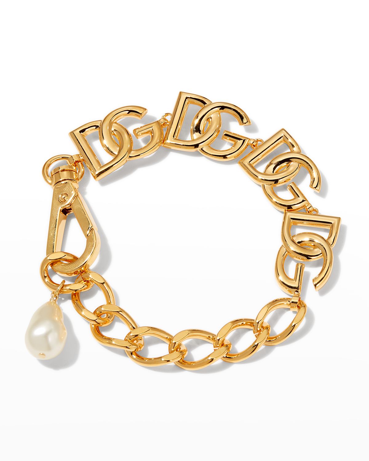 Dolce & Gabbana DG-Chain Bracelet with Pearly Charm