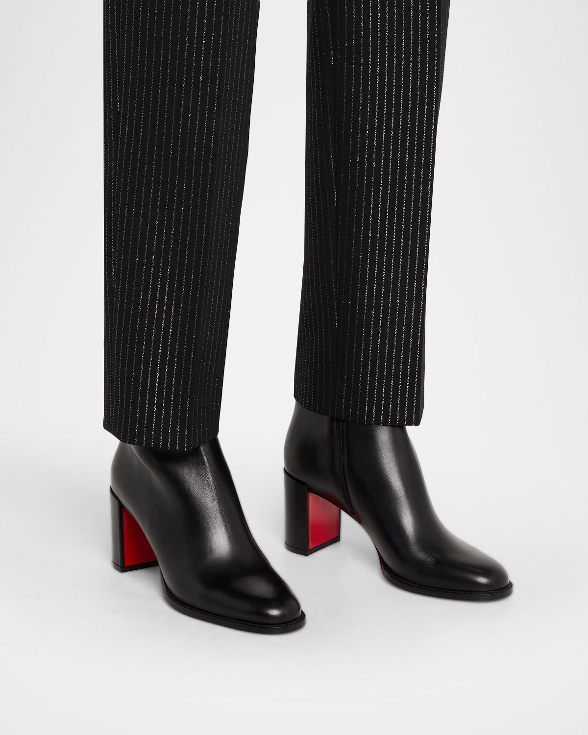 Christian Louboutin 70mm Adoxa Zip Ankle Booties