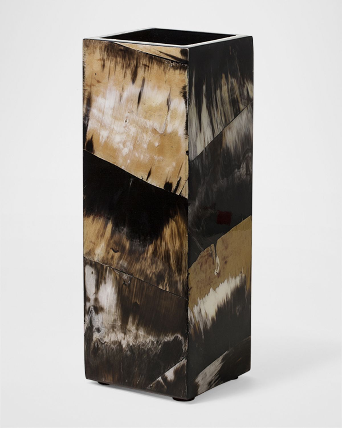 LADORADA Horn Veneer 16" Square Vase | Thumbnail 3