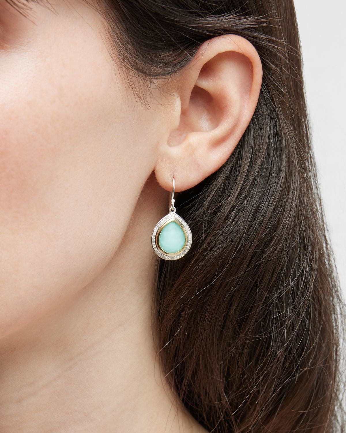 Ippolita Teardrop Earrings in Chimera with Diamonds