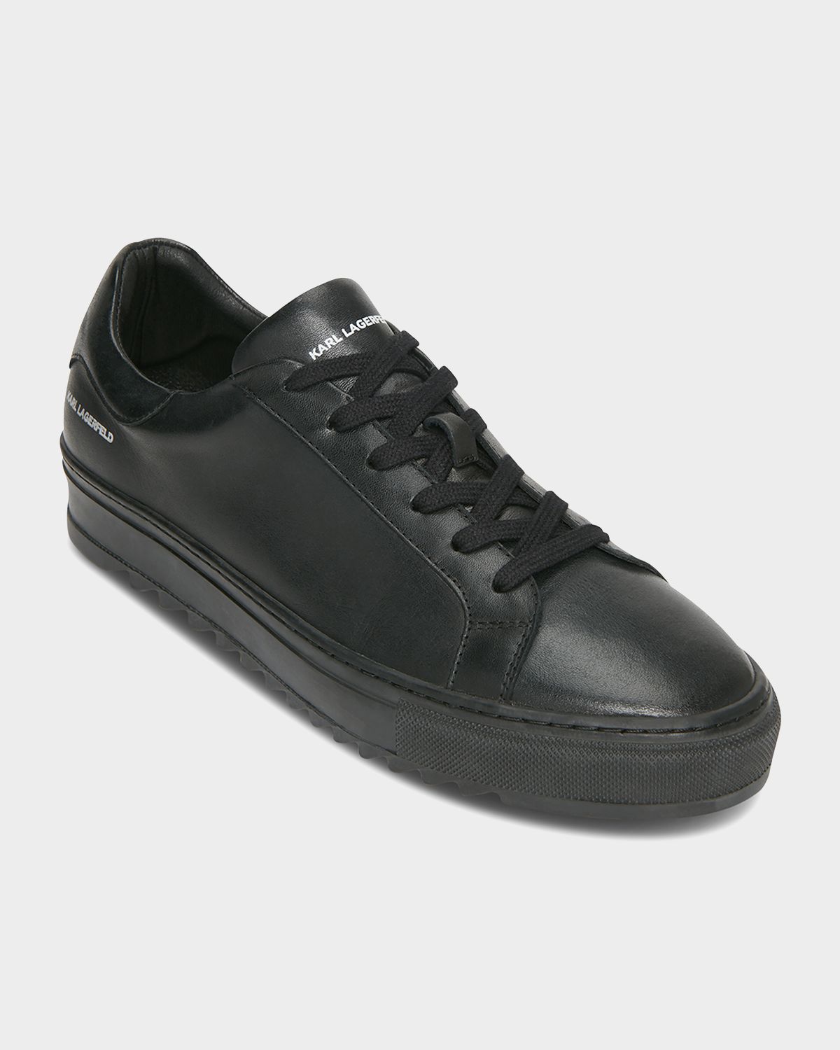 Karl Lagerfeld Paris Men 's Classic Leather Low-Top Sneakers