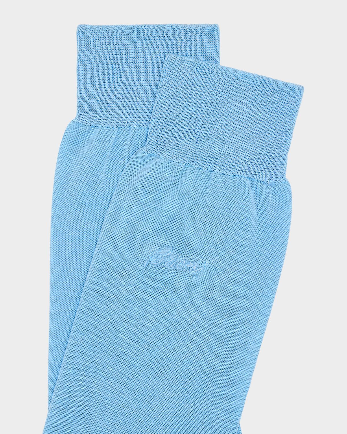 Brioni Men 's Solid Crew Socks