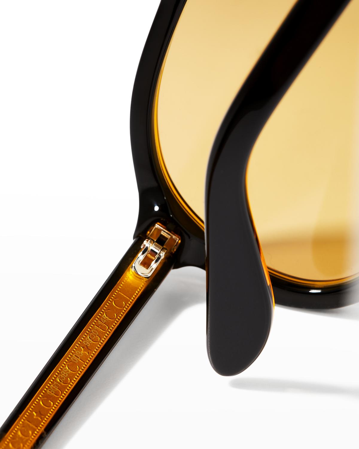Gucci Men's Acetate Aviator Sunglasses | Thumbnail 4