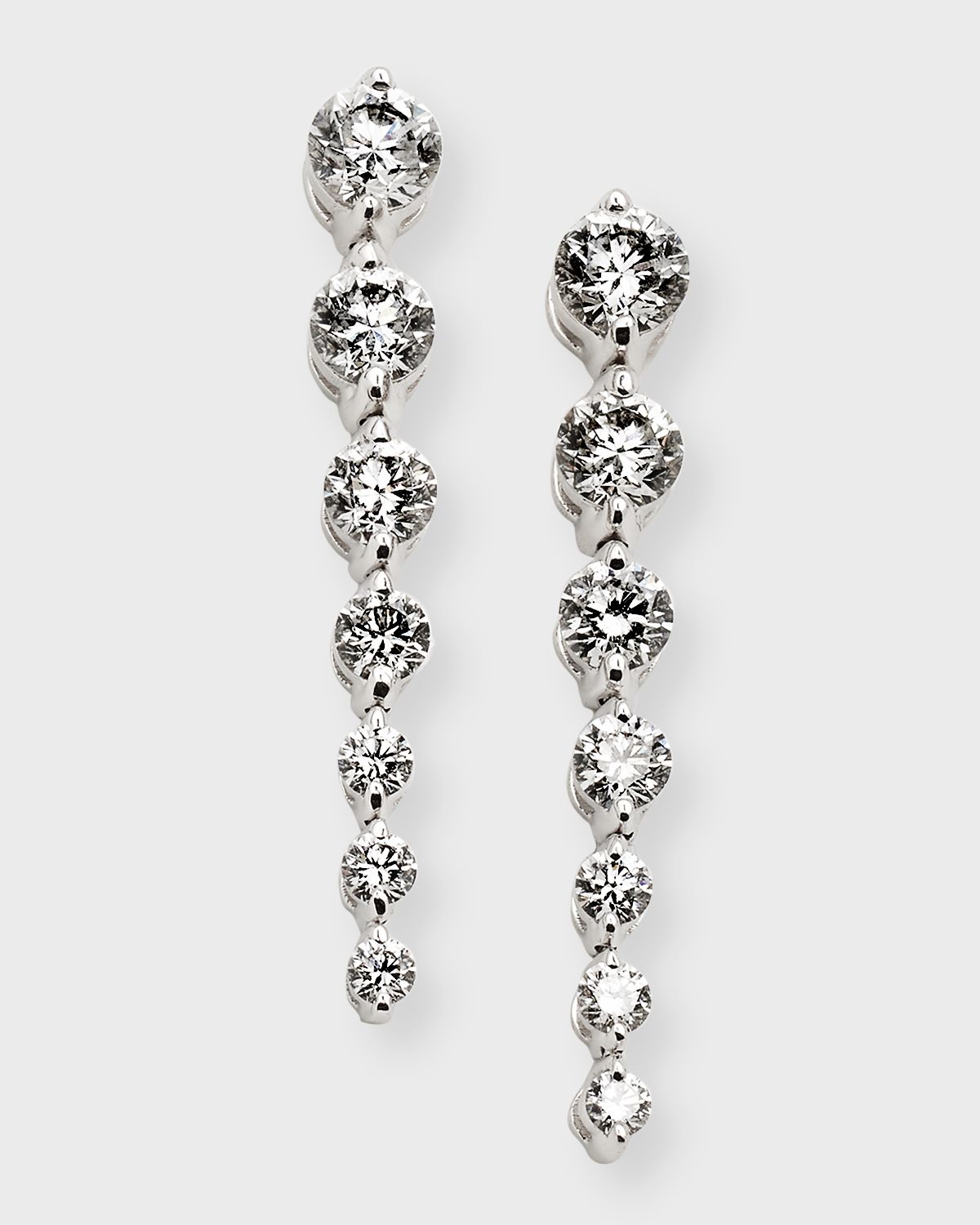Neiman Marcus Diamonds 18K White Gold Graduated Diamond Drop Earrings