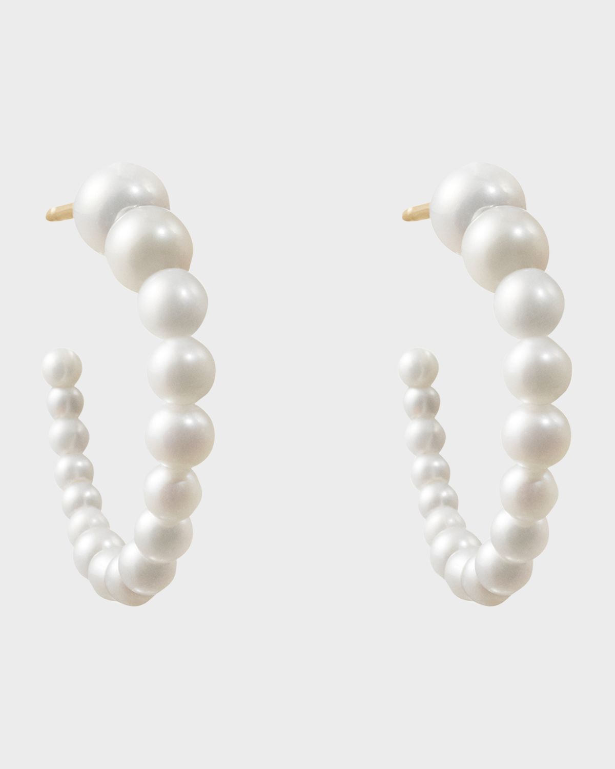Sophie Bille Brahe Boucle Marco Pearl Hoop Earrings