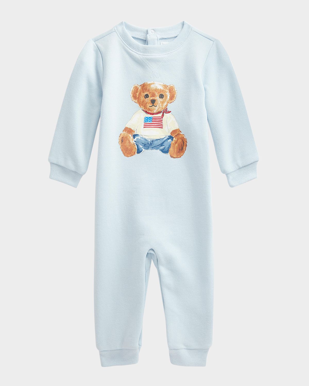 Ralph Lauren Boy 's American Polo Bear Coverall, Sizes Newborn-12M