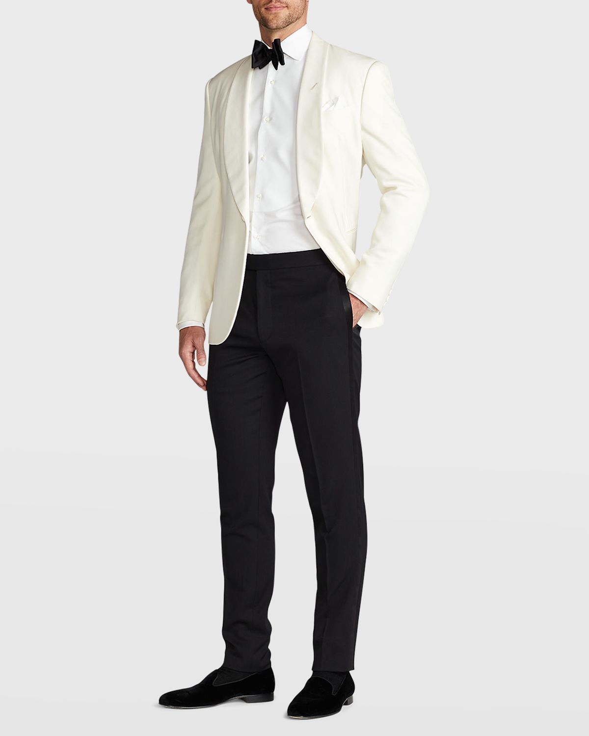 Ralph Lauren Purple Label Men 's Wool-Silk Shawl Dinner Jacket