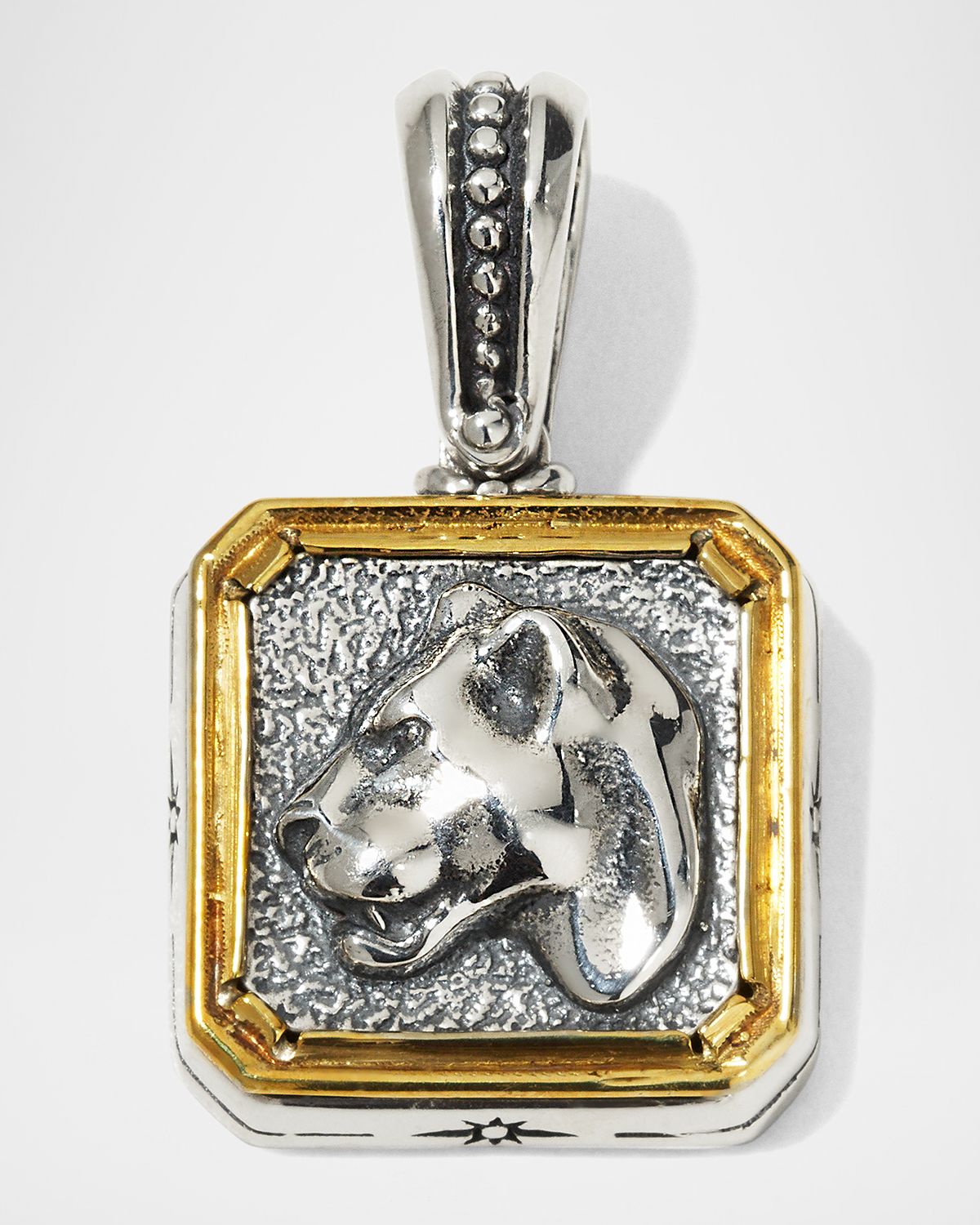 Konstantino Men 's Sterling Silver & Bronze Panther Pendant