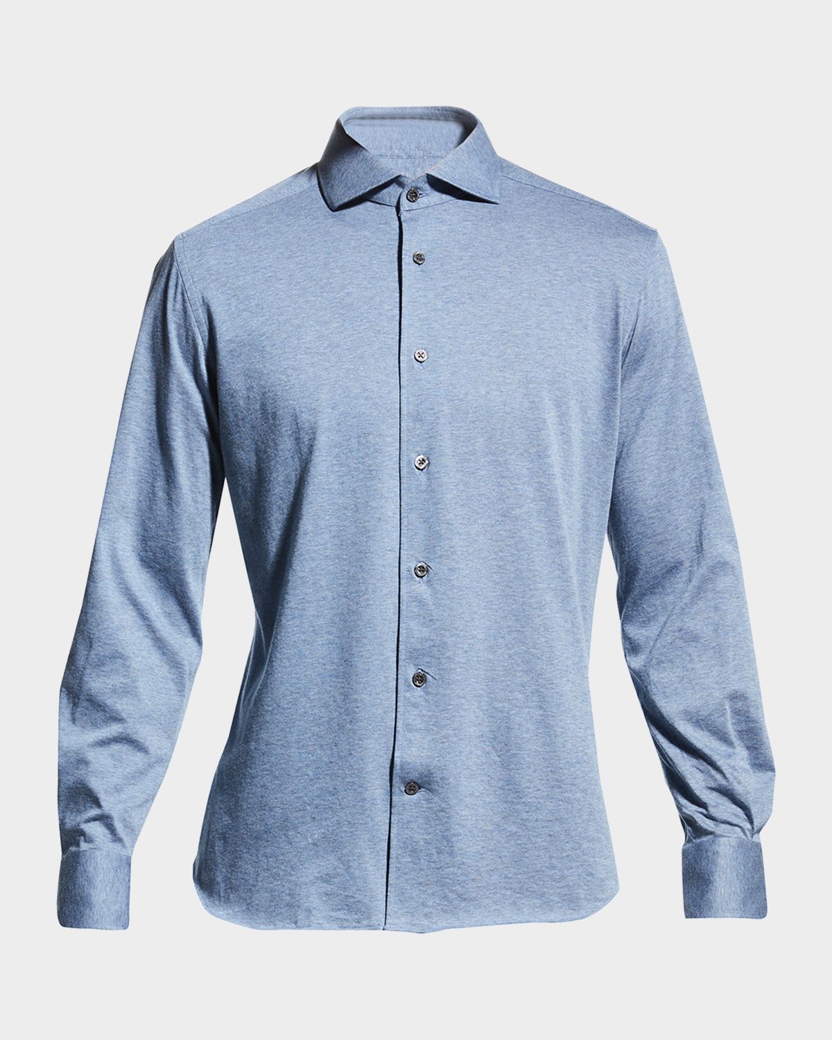 Corneliani Men 's Brushed Jersey Sport Shirt