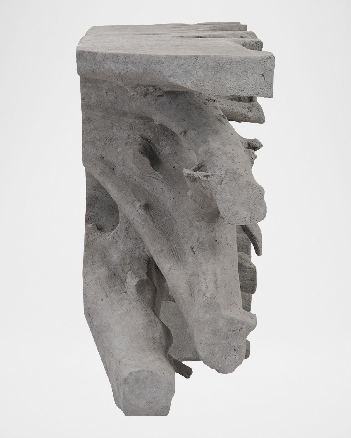 Phillips Collection Cast Root Console, Charcoal Stone