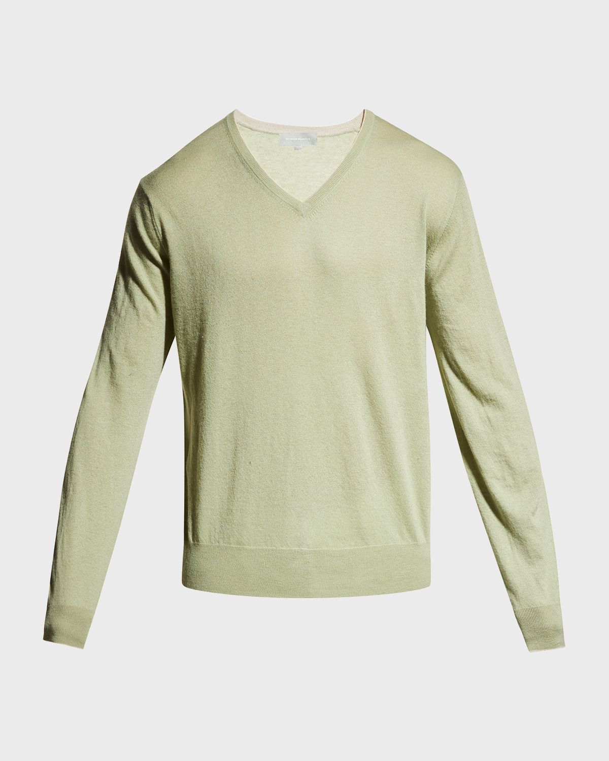 Neiman Marcus Men 's Extra Lightweight Wool-Cashmere V-Neck Sweater | Thumbnail 6 Neiman Marcus Men 's Extra Lightweight Wool-Cashmere V-Neck Sweater | Thumbnail 6