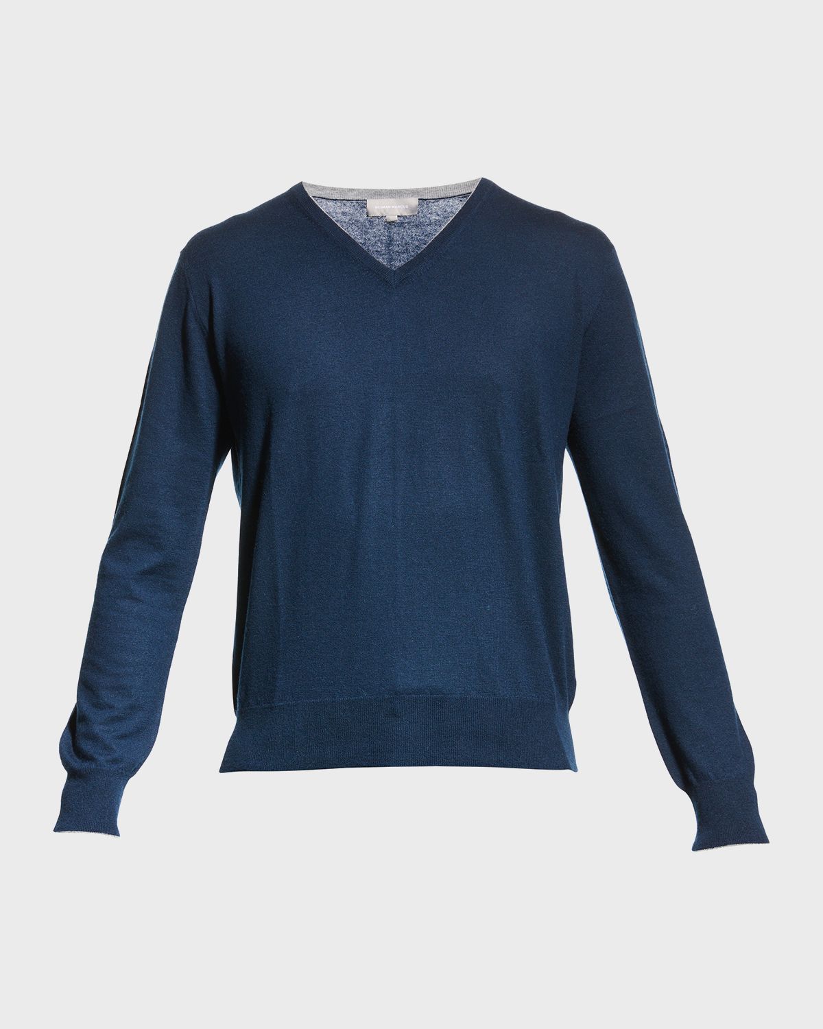 Neiman Marcus Men 's Extra Lightweight Wool-Cashmere V-Neck Sweater | Thumbnail 6 Neiman Marcus Men 's Extra Lightweight Wool-Cashmere V-Neck Sweater | Thumbnail 6
