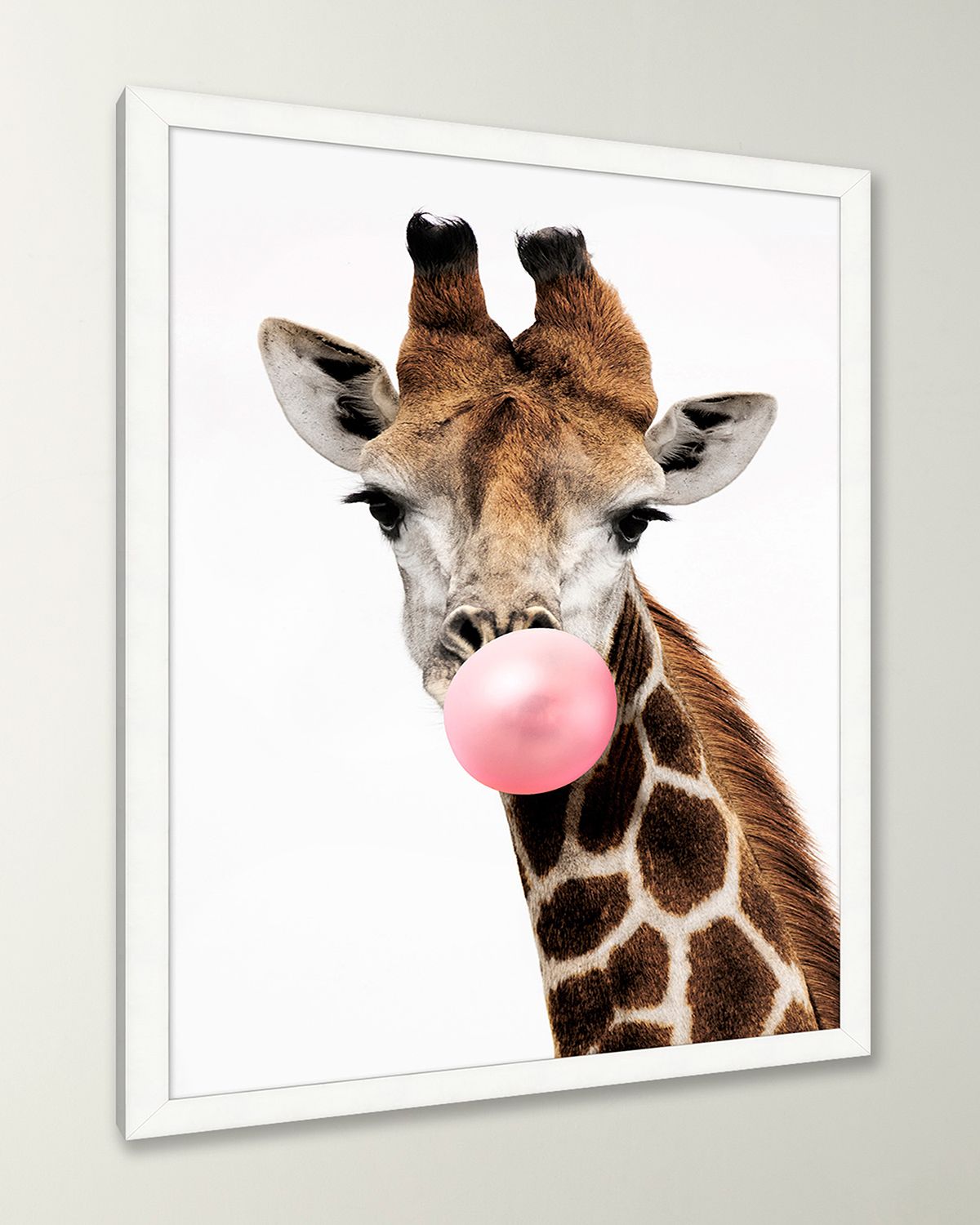Wendover Art Group 'Pink Pop ' Giraffe Photo Giclee Wall Art | Thumbnail 6