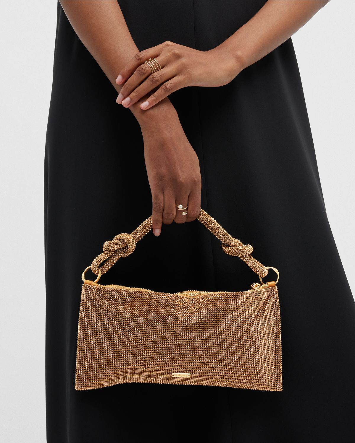 Cult Gaia Hera Nano Knotted Embellished Shoulder Bag