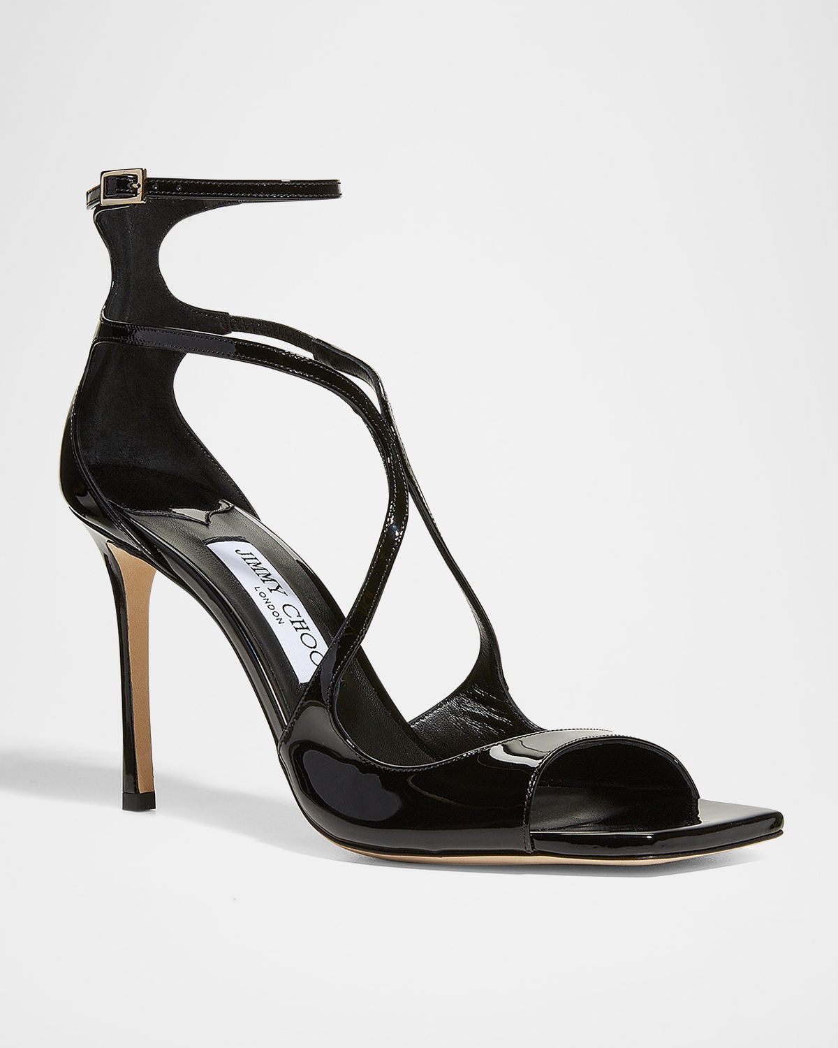 Jimmy Choo Azia Patent Ankle-Strap Sandals