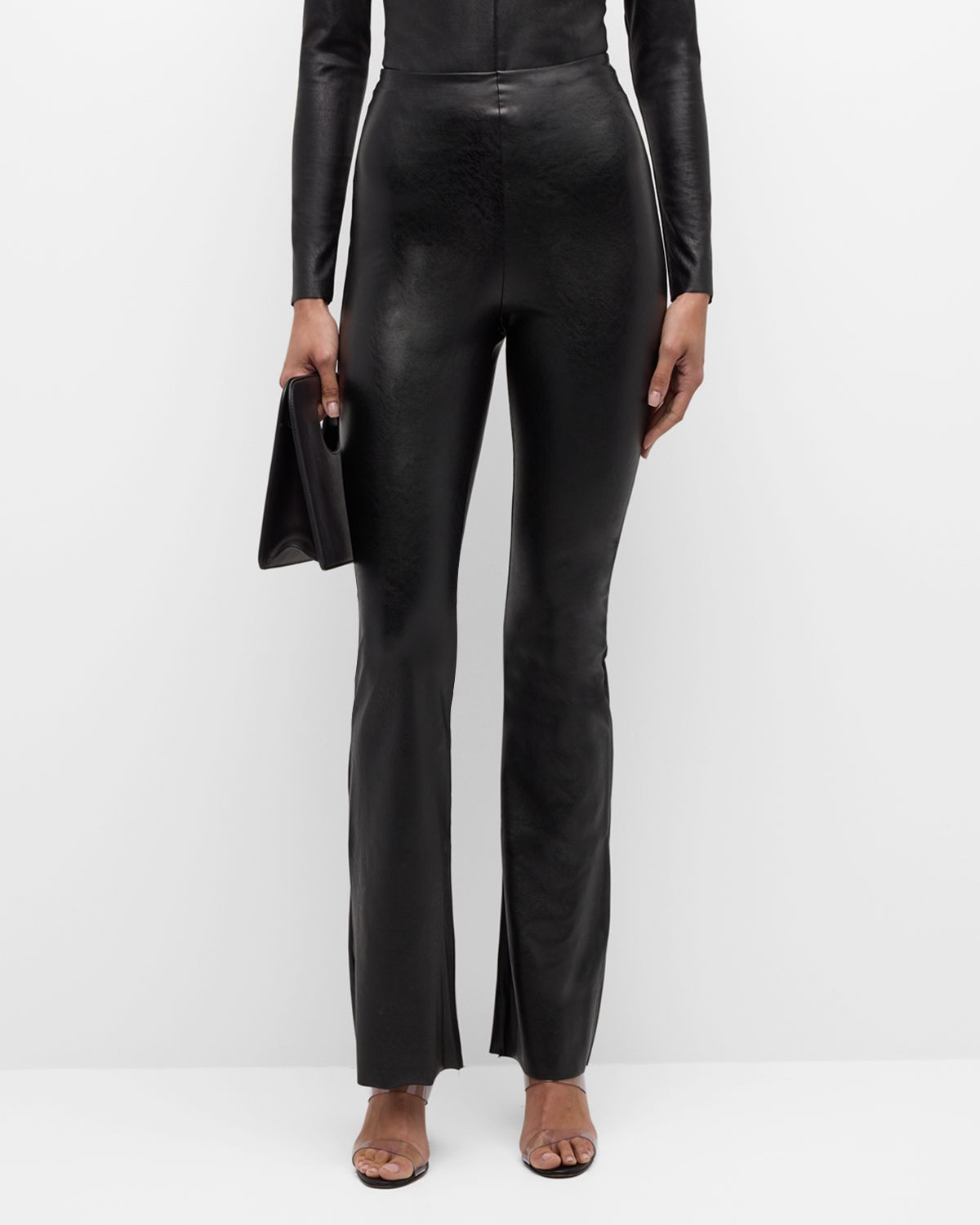 Commando Faux-Leather Flared Leggings