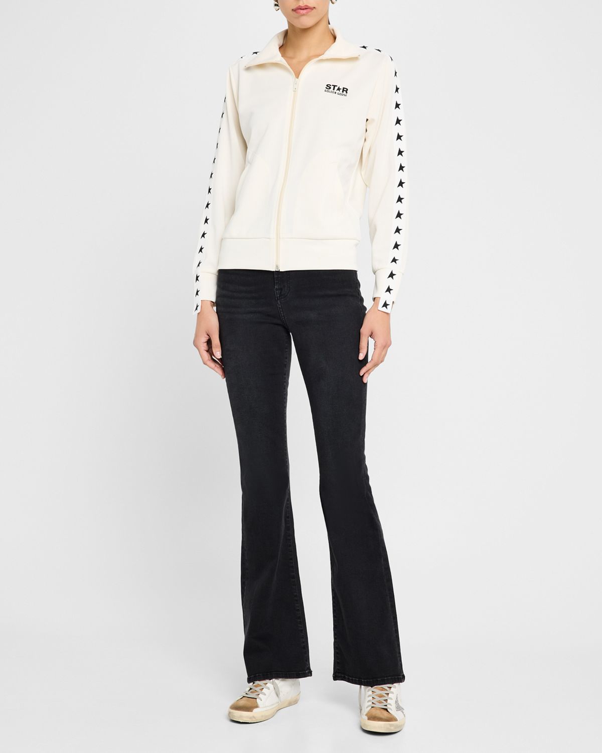 Golden Goose Grosgrain-Trim Tech Jersey Track Jacket