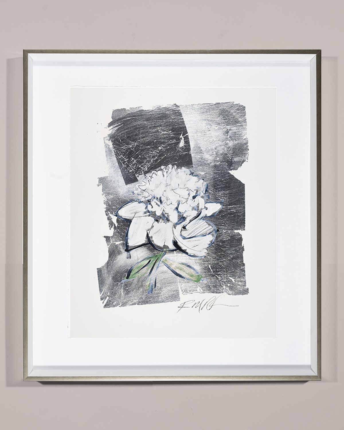 RFA Fine Art 'Silver Flower Peony ' Wall Art | Thumbnail 3 RFA Fine Art 'Silver Flower Peony ' Wall Art | Thumbnail 3