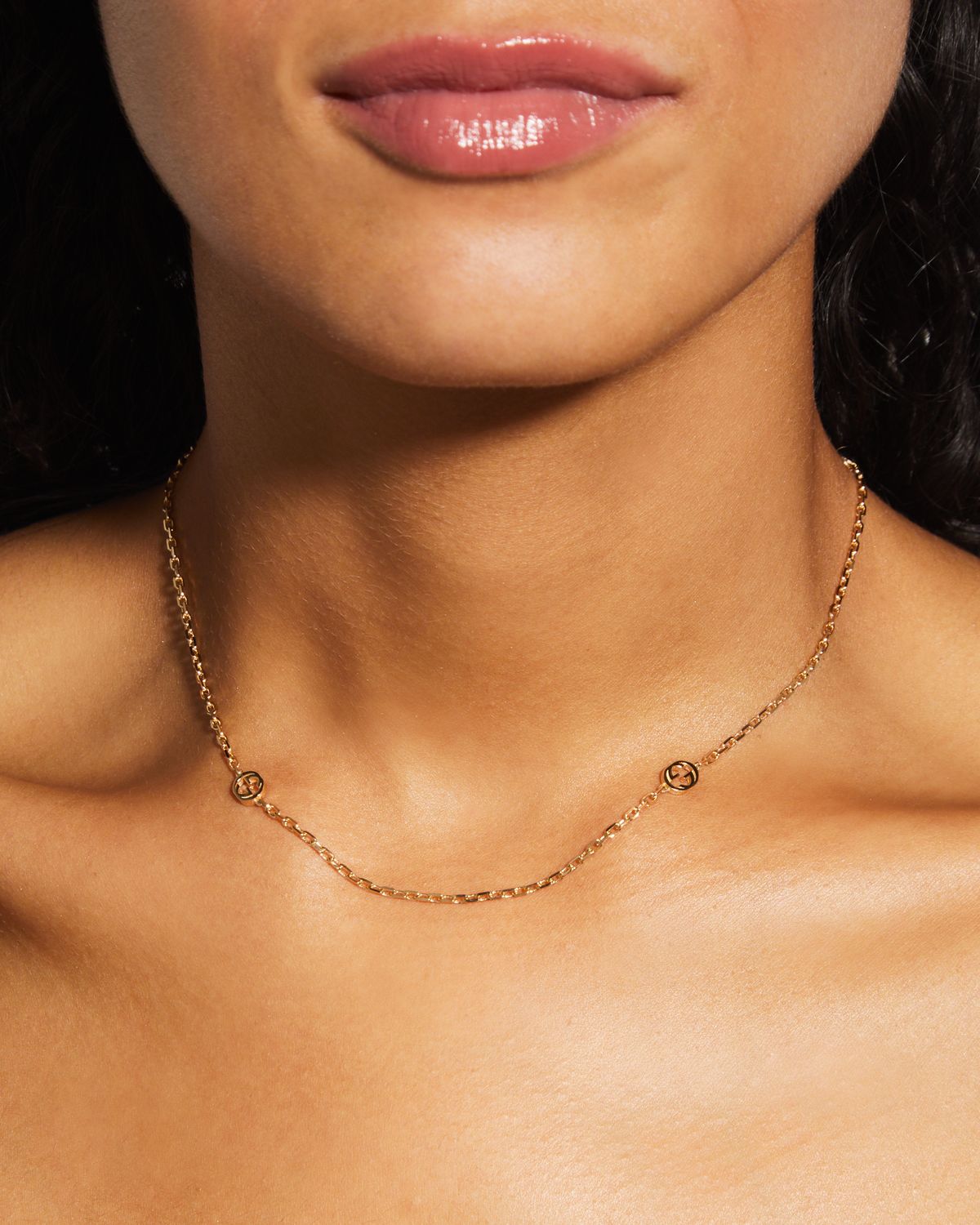 Gucci Interlocking G 18k Gold Chain Necklace