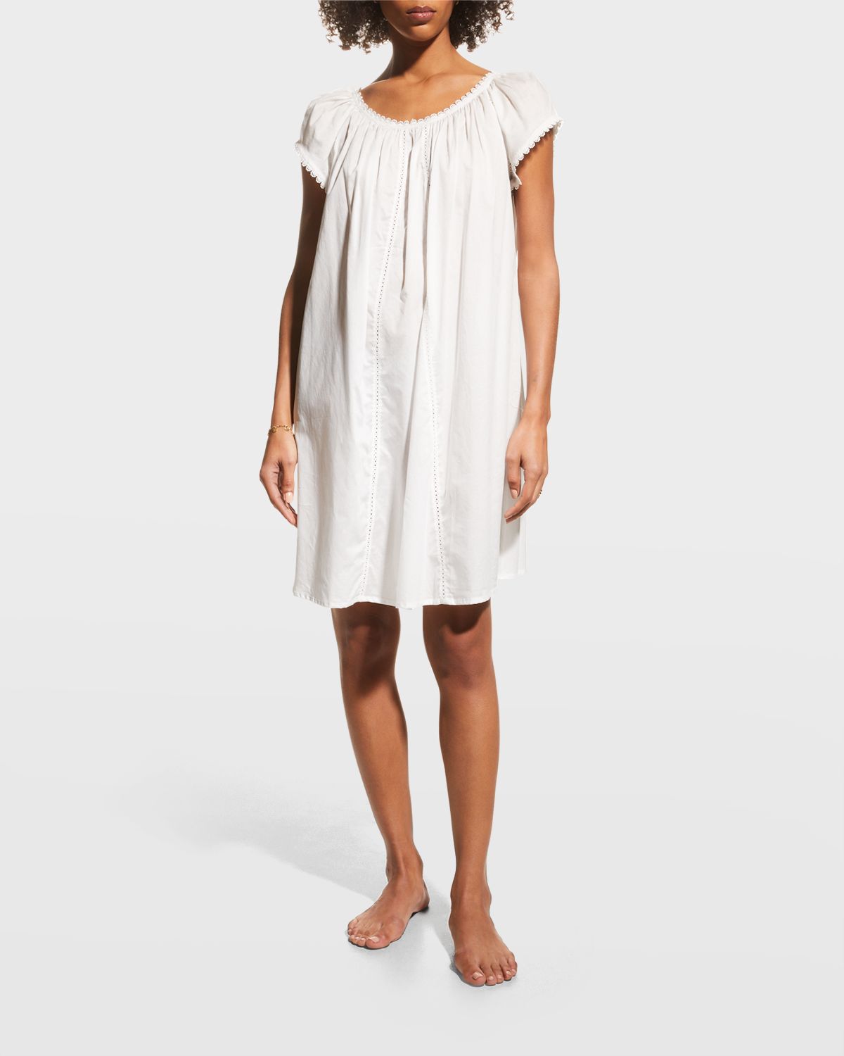 Pour Les Femmes Knee-Length Nightgown w/ Lace