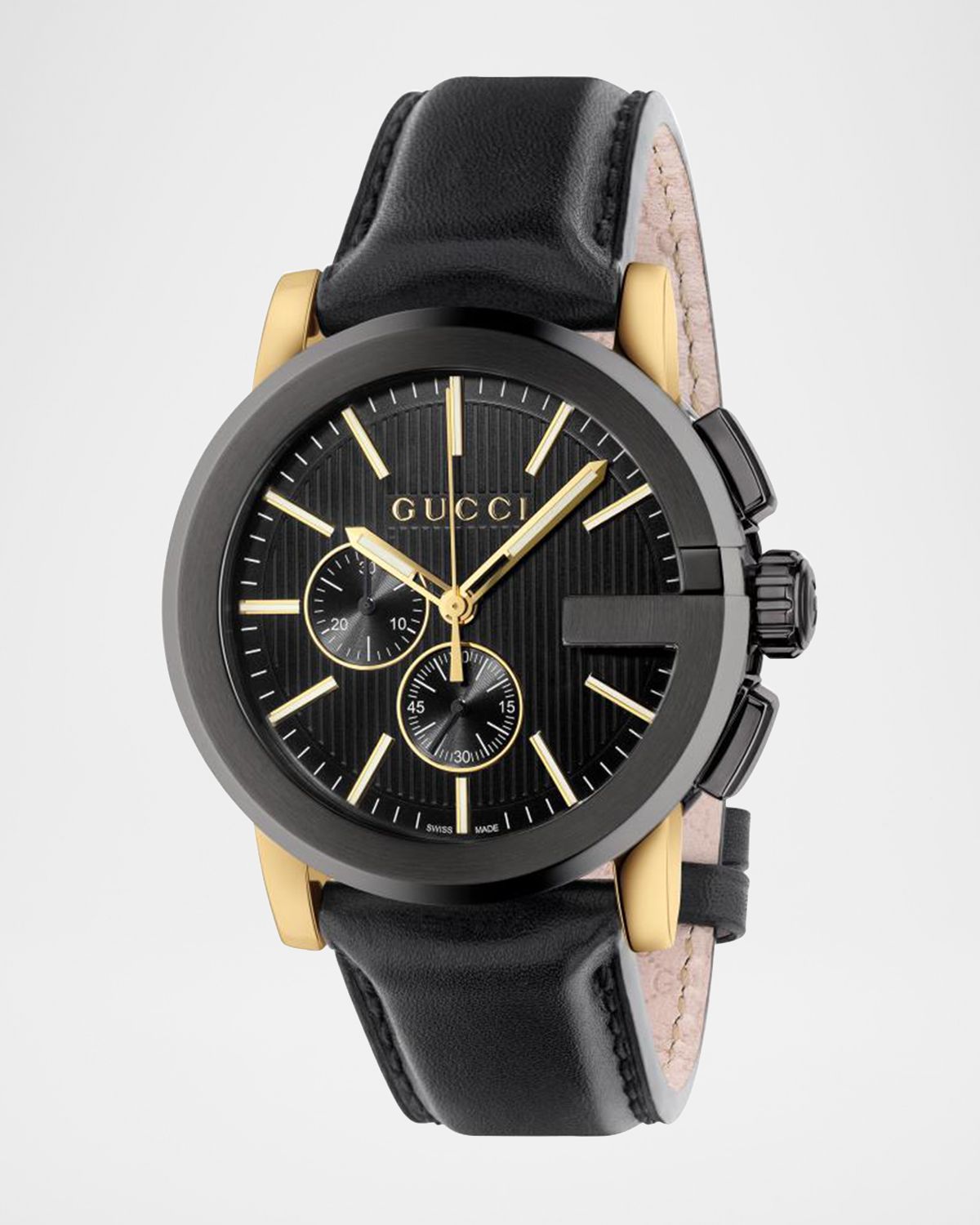 Gucci 44mm G-Chrono Leather Watch