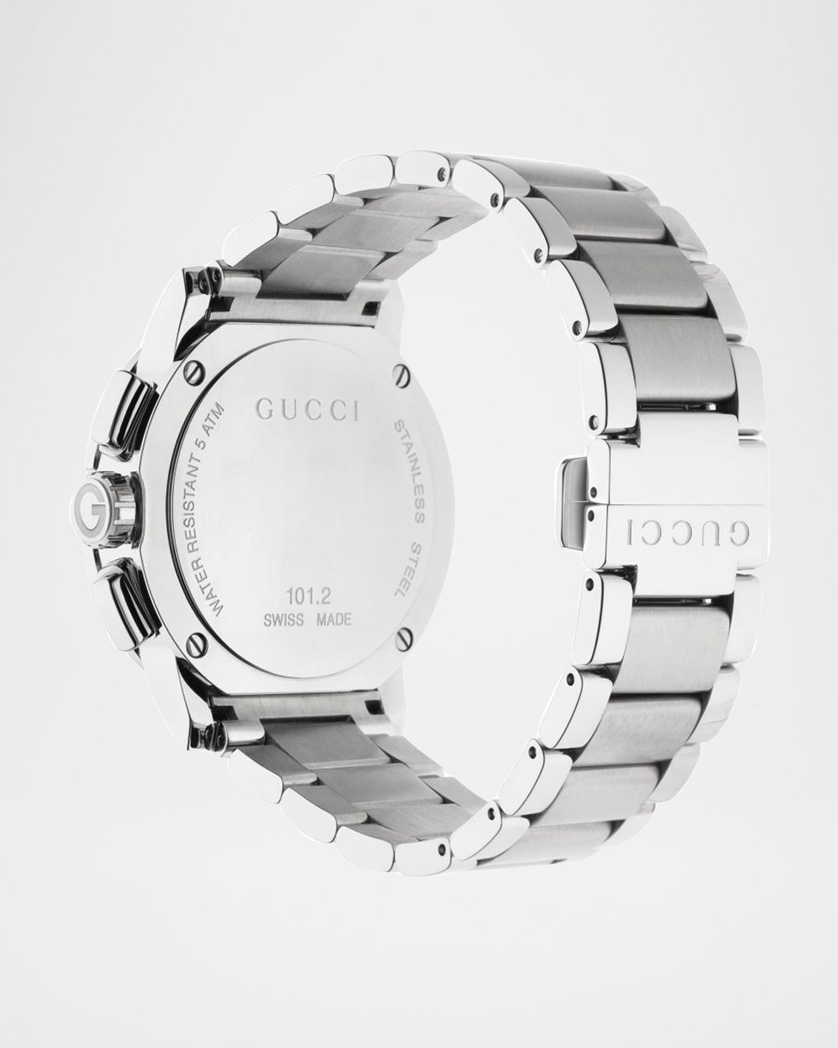 Gucci 44mm G-Chrono Stainless Steel Bracelet Watch