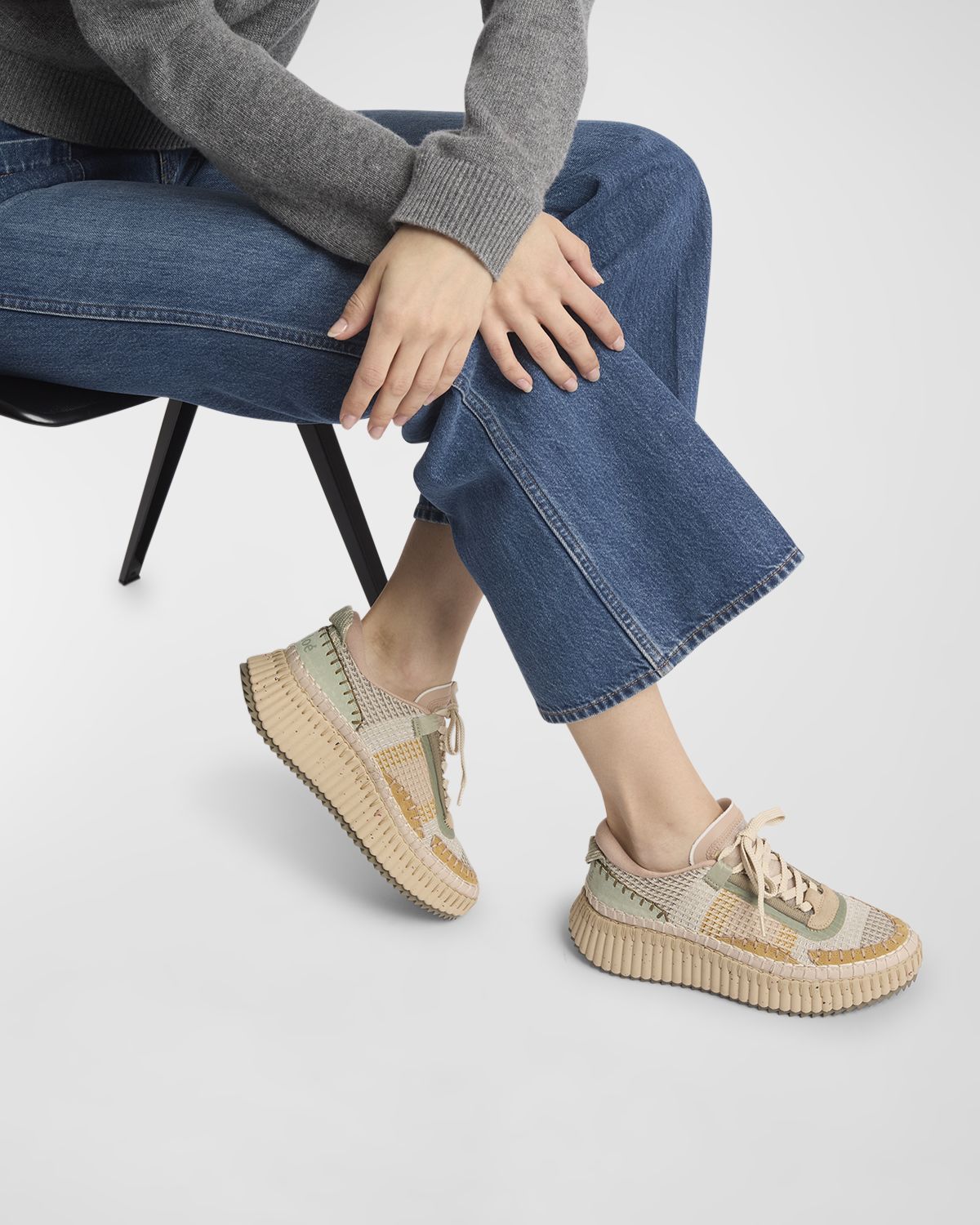 Chloe Nama Stitch Walking Sneakers