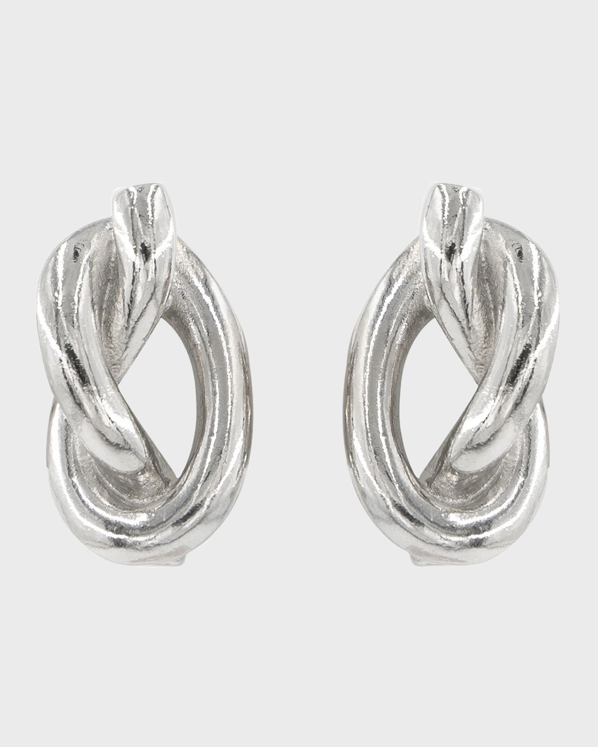 Ben-Amun Silver Clip-On Knot Earrings
