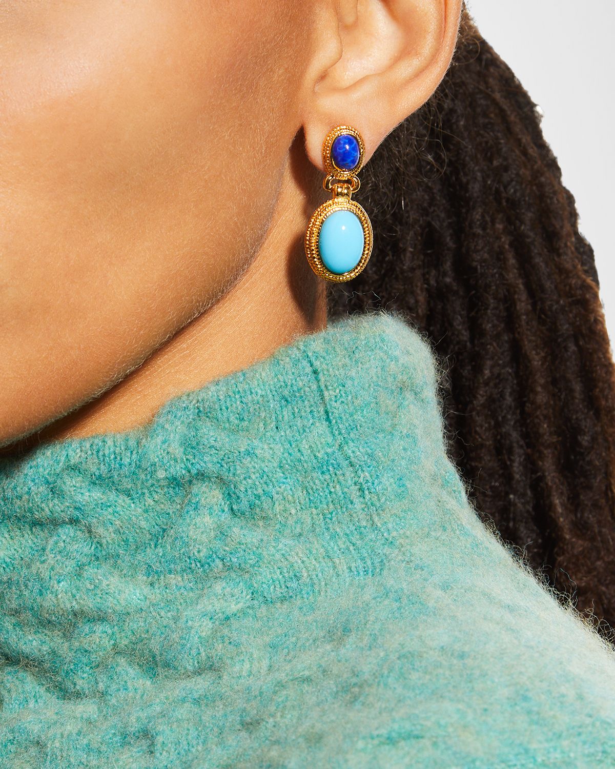 Ben-Amun Multi Blue Drop Earrings