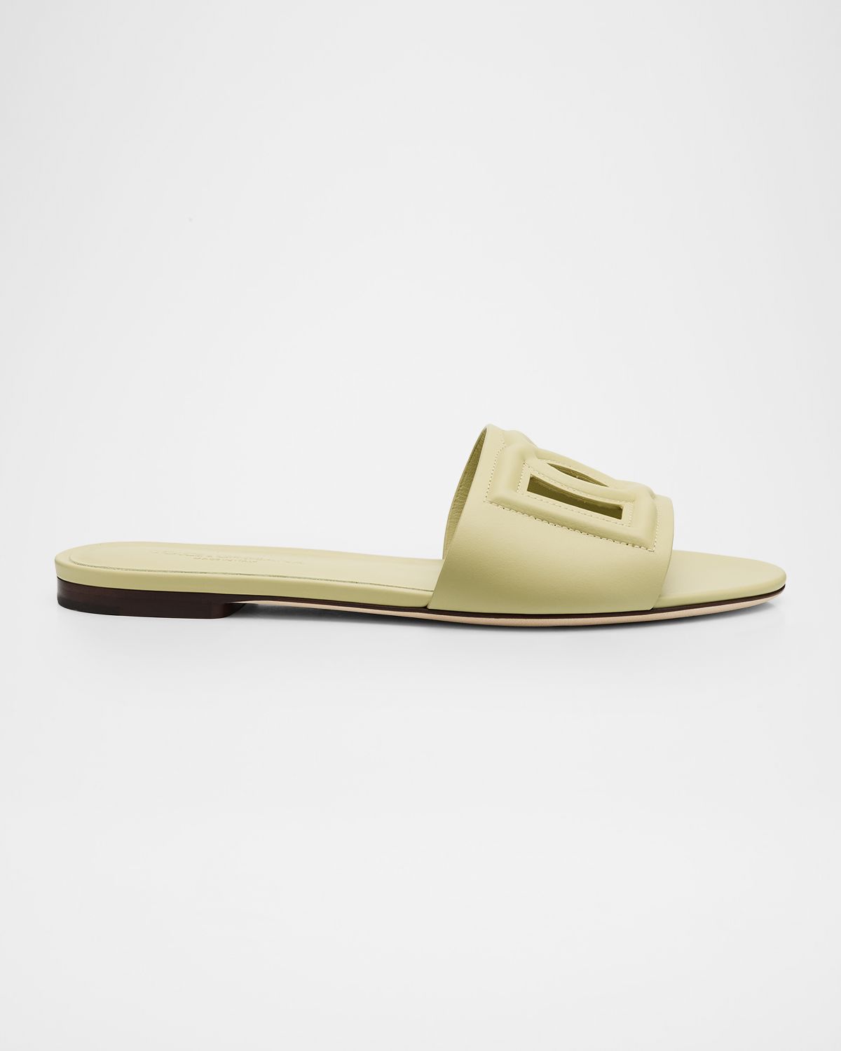 Dolce & Gabbana Cutout DG Flat Slide Sandals