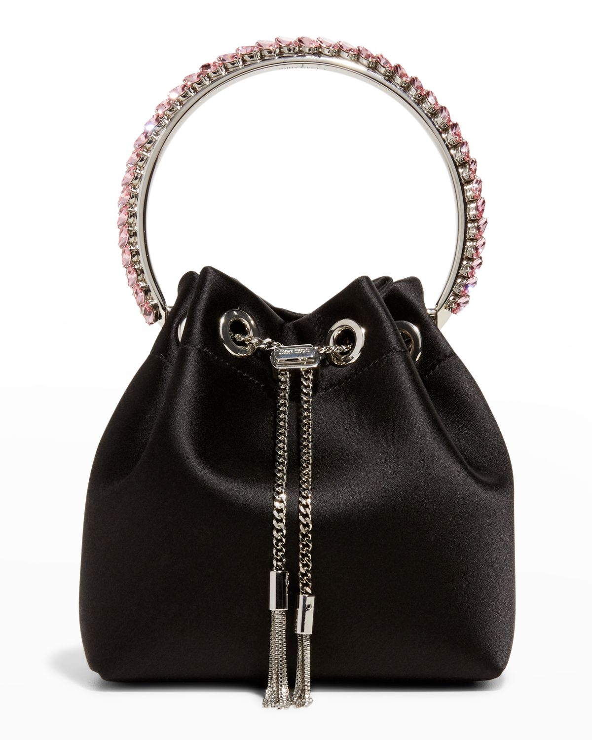 Jimmy Choo Bon Bon Satin with Crystal Handle