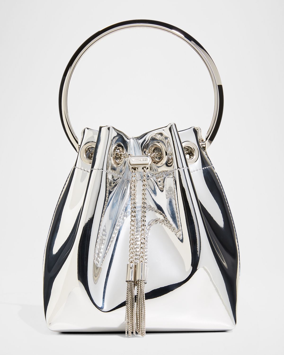 Jimmy Choo Bon Bon Mirror Fabric with Metal Handle