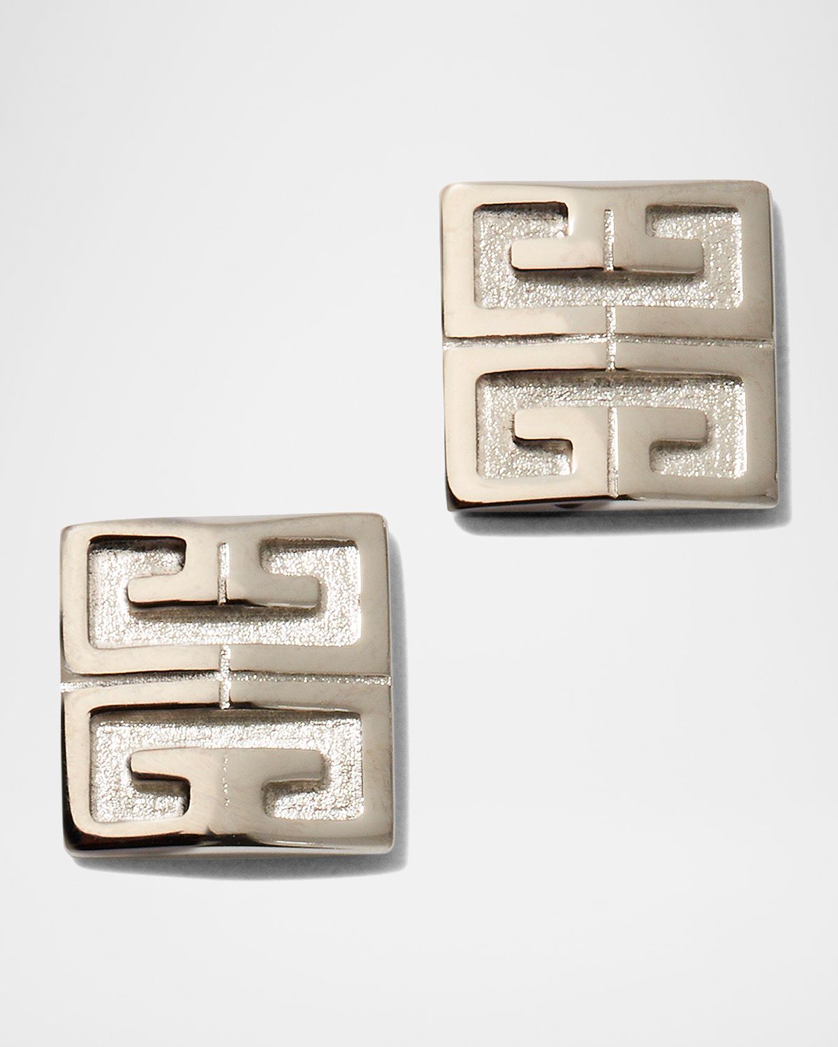 Givenchy Men 's 4G Silvery Stud Earrings