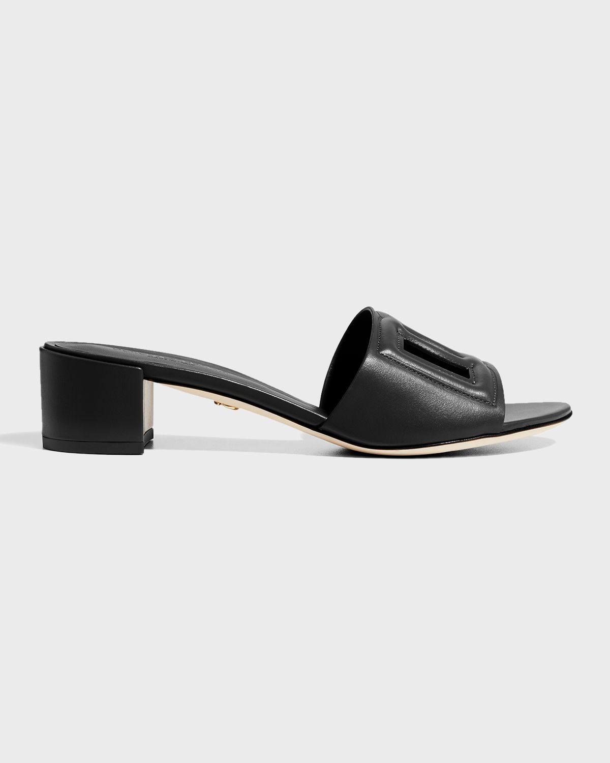 Dolce & Gabbana 40mm DG Cutout Leather Slide