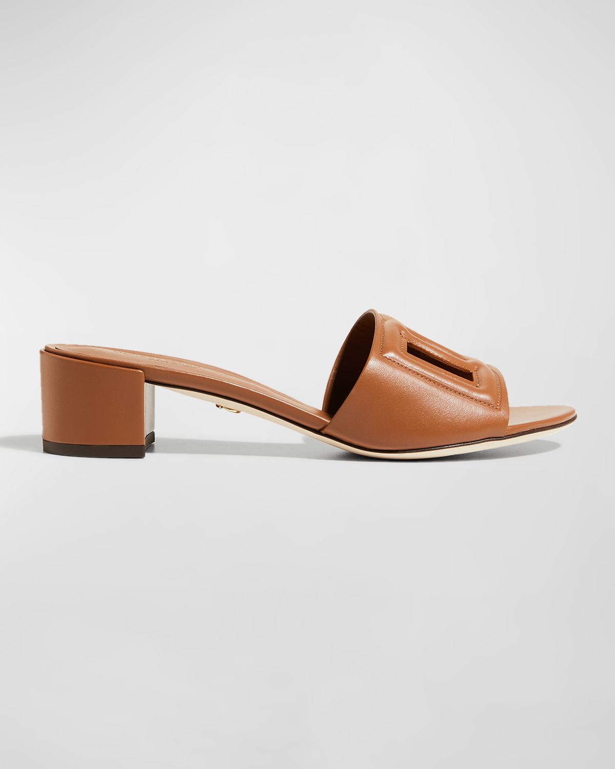 Dolce & Gabbana 40mm DG Cutout Leather Slide