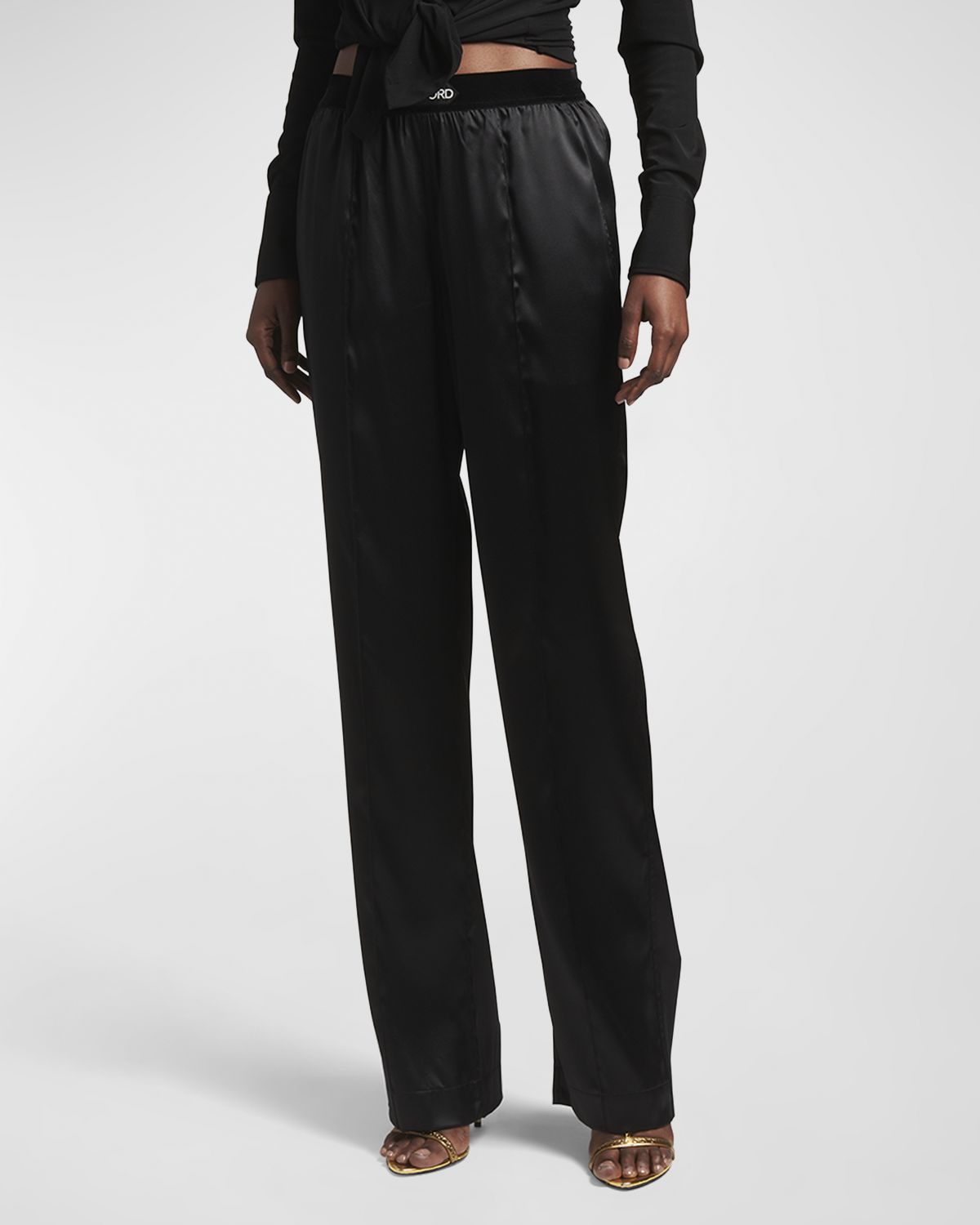 TOM FORD Logo-Banded Silk PJ Pants | Thumbnail 5 TOM FORD Logo-Banded Silk PJ Pants | Thumbnail 5