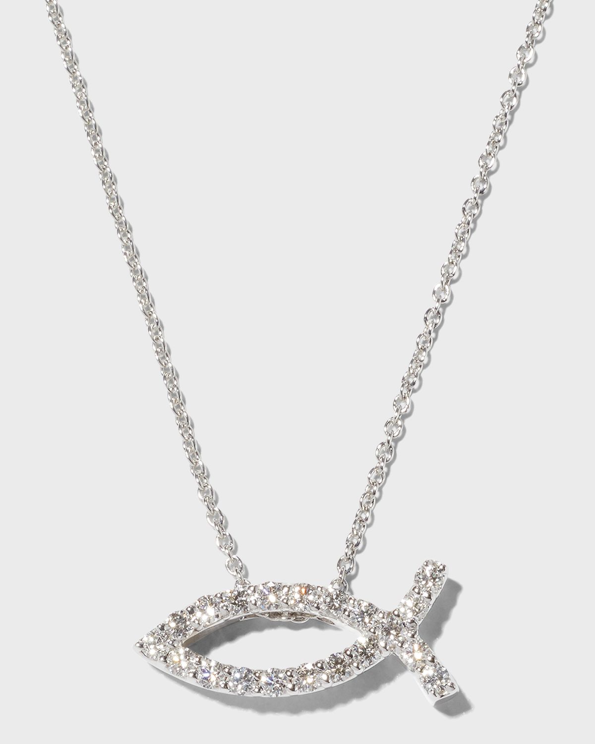 Roberto Coin 18K White Gold Fish Pendant Necklace