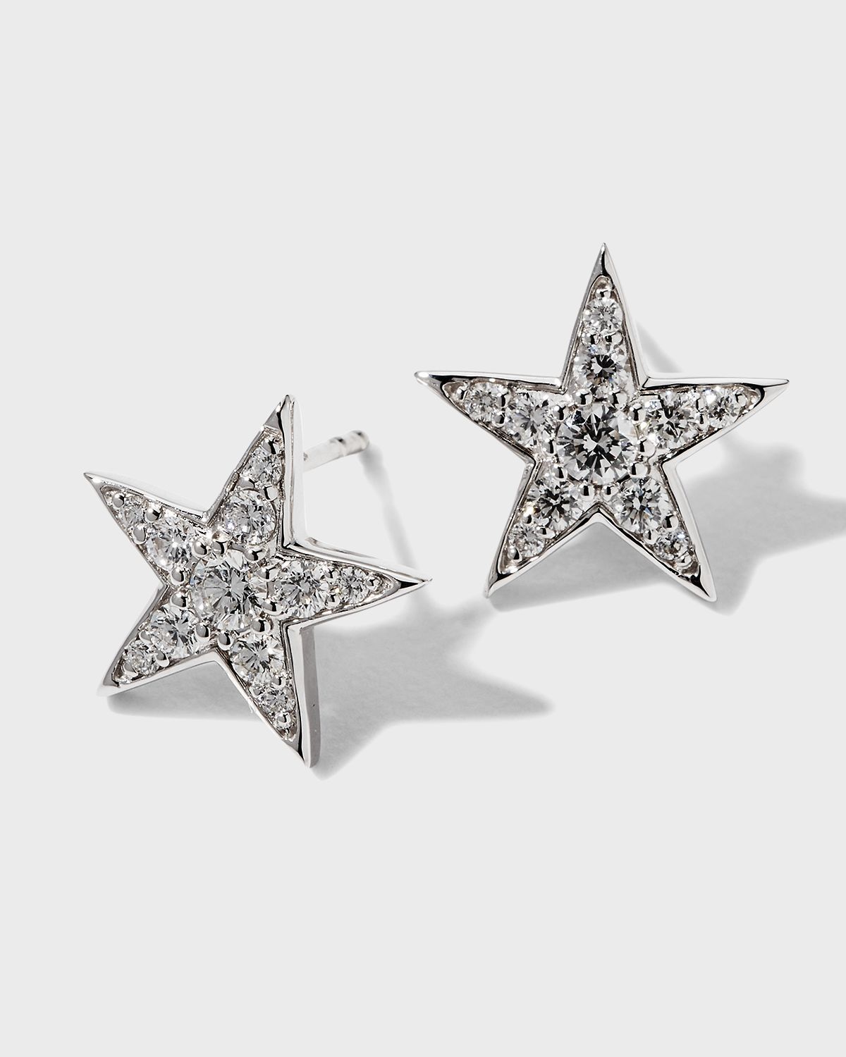 Roberto Coin 18K White Gold Diamond Star Earrings