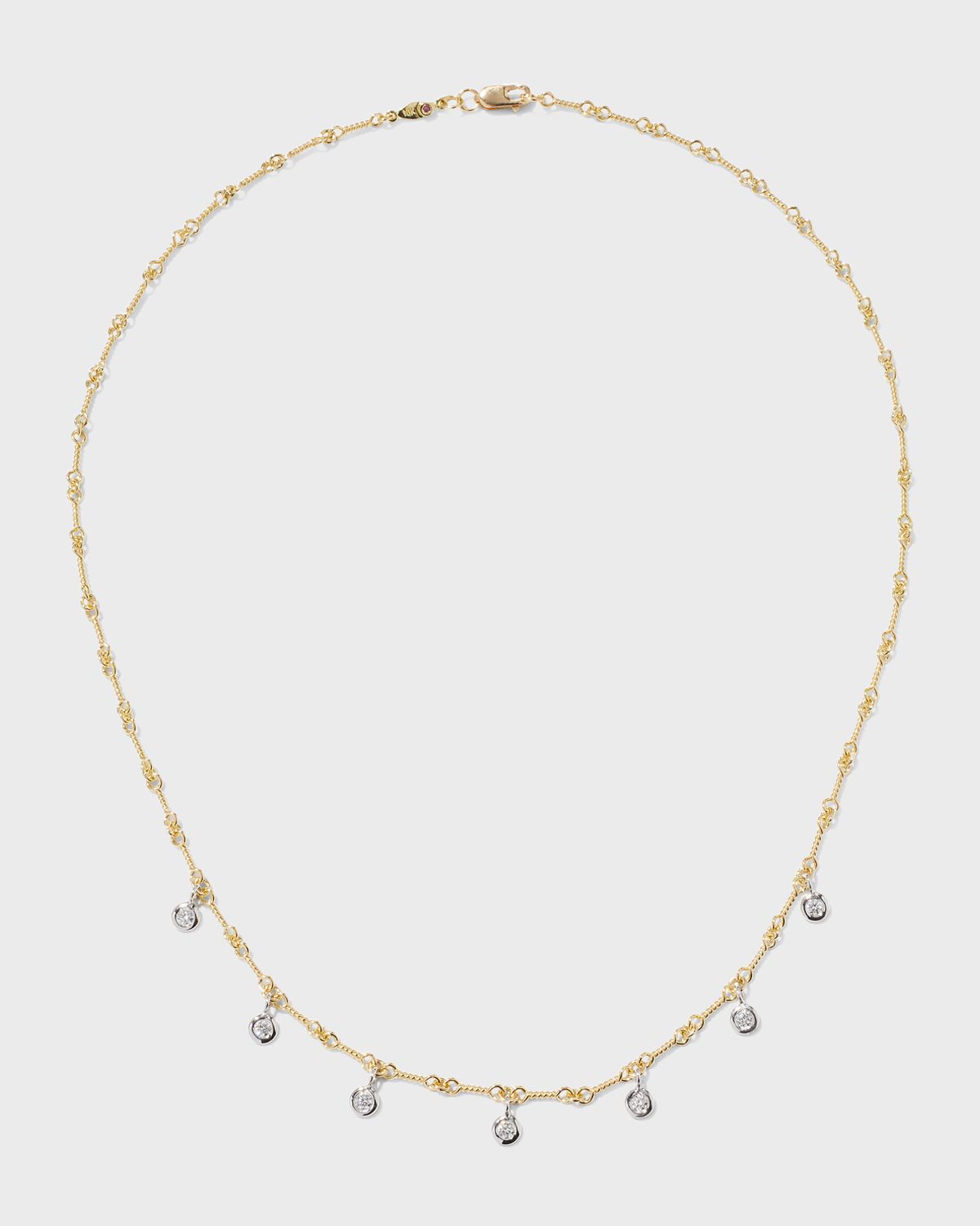 Roberto Coin Dangle Diamond Dog Bone Chain Necklace