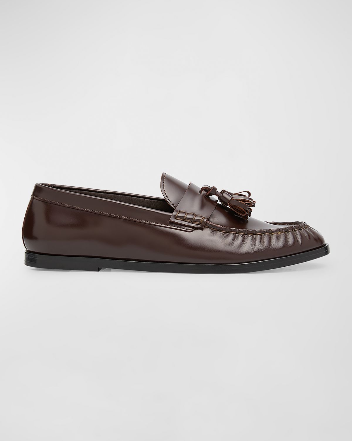 THE ROW Calfskin Tassel Boyfriend Loafers